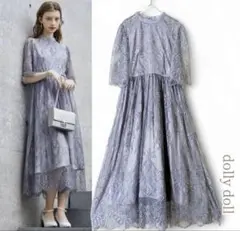 dolly doll ドリードール／華やか総レースクラシカルドレス 5分袖