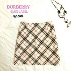 BURBERRY BLUE LABEL タイトミニスカート台形ノバチェック柄　S