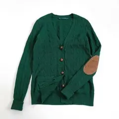 RALPH LAUREN ラルフローレン カシミヤ混 ケーブルニットカーディガン