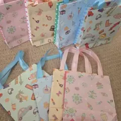 現品限り　レトロ柄　ミニ紙袋(ハンドメイド)　8枚