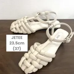 夏セール　ジュテ　JETEE グルカサンダル　ぷくぷく　編み込み　ライトベージュ