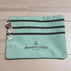 【新品未使用】ハローキティ ポーチ ミントグリーン ホノルルクッキーカンパニー