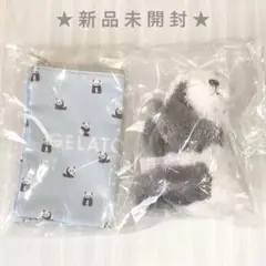 【新品未開封】ジェラピケ パンダ ポーチ ぬいぐるみ 2点セット