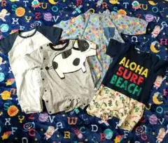 ４着セット　半袖長袖ベビーロンパース　70〜80サイズ