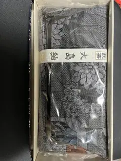 未使用品　大島紬　がま口バッグ