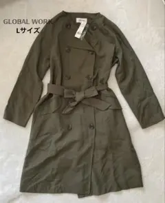 GLOBAL WORKスプリングコート L カーキ