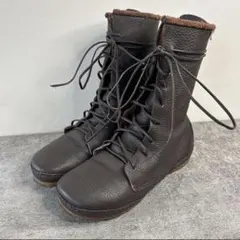 【美品】 KOOS コース レースアップ ミドルブーツ 本革 ダークブラウンのサムネイル