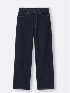 ジーユー　ハイライズストレートジーンズ　標準丈　Mサイズ　デニム