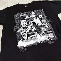 九*楽様 美品✨ old stussy メキシコ製 半袖 Tシャツ ブラック X