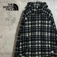 ザノースフェイス　フリースジャケット　ブラック×ホワイト　レディースXL