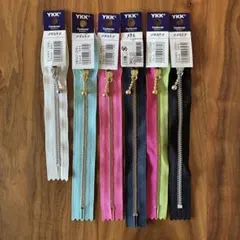 【まとめ売り】YKK メタルファスナー 6本