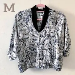 【mysty woman】花柄 ジップアップ ドルマン ジャケット Mサイズのサムネイル