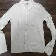 ユニクロ　リブポロカーディガン