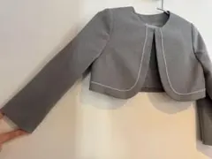 ELLE 入学式&卒園式　カワイイ&シック目　紺ワンピ&グレーボレロ