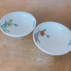 가격 인하 중 아리타 도자기 화산 가마 나카하치 2개 세트 감 무늬 아오키 감 일본식기