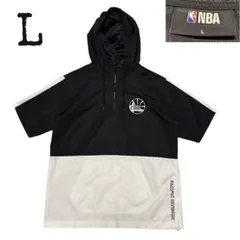 NBA公式 ウォリアーズ 半袖アノラックパーカー Lサイズ 【極美品/激レア】