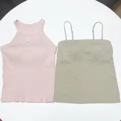 【UNIQLO】ホルターネックブラトップ/エアリズムコットンブラチューブトップ
