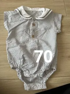 アカチャンホンポ　セーラー襟ロンパース