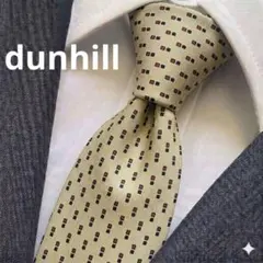 dunhill ダンヒル ネクタイ ゴールド 小紋柄 シルク イタリア製