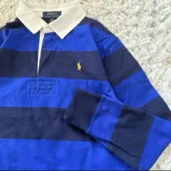 《美品》ポロラルフローレン　150㎝ボーダーラガーシャツ　長袖 M 10〜12