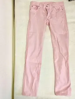 希少【値下げ】ユニクロ スキニーフィット カラージーンズ ピンク32インチ