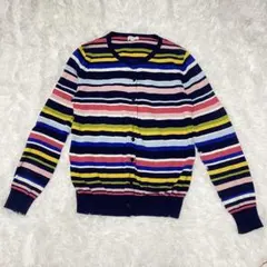 MACKINTOSH レディース カーディガン M 三陽商会 ボーダー カラフル