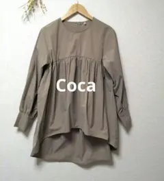 Coca コカ チュニック ブラウス トップス 無地 シンプル