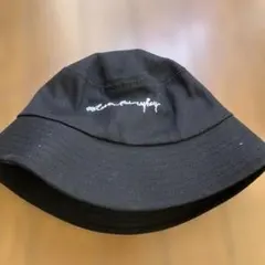 ブラック バケットハット 58cm コットン100%