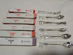 未使用品　東京銀行　粗品　シルバースプーン　フォーク　バターナイフ　計６本