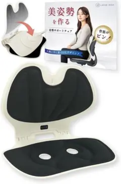 姿勢サポートチェア 姿勢矯正 骨盤矯正 座椅子 腰痛改善 折りたたみ式 黒