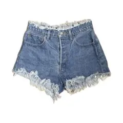 MOUSSY フリンジデニムショートパンツ