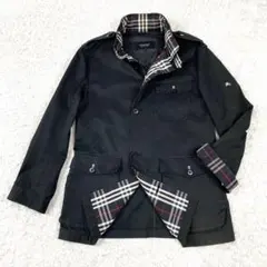 BURBERRY BLACK LABEL ノバチェック トレンチコート 黒 M