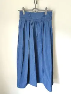 GU レディース　ロングスカート　デニム風　Mサイズ