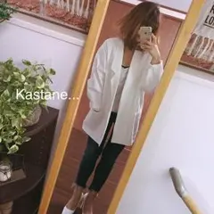 Kastane ホワイトデニムチェスターコートKBF ungrid moussy