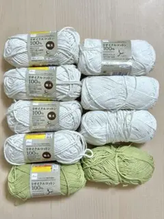 リサイクルコットン 毛糸 まとめ売り 8点 セット