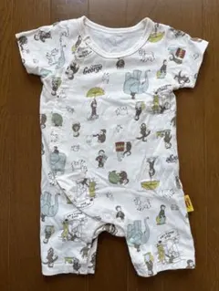 おさるのジョージ　ロンパース　半袖　80