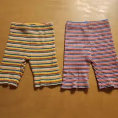 カラフル　ボーダーレギンス　2点セット