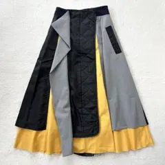 ENFÖLD ENFOLD ギンガムチェック アシンメトリー ワイドパンツ 38