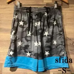 sfida　ショートパンツ　練習着/ポケット/グレー/水色/カモフラ/星　S
