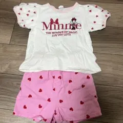 ミニーマウス Tシャツとハート柄ショートパンツ セット