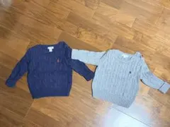 Ralph Laure ケーブルコットン 12Mサイズ ネイビー　&グレーセット