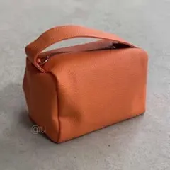 sale スクエアボックス ショルダーバッグ 2way オレンジ 斜めがけ