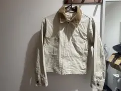 アイボリー コットン ミリタリージャケット