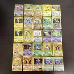 【旧裏】28枚まとめ売り　ポケモンカード　わるいシリーズ キラ 十字 渦巻きホロ 旧裏】28枚まとめ売り ポケモンカード わるいシリーズ キラ 十字