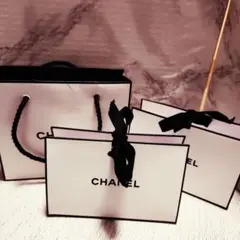 CHANEL ギフト袋セット ホワイト ブラック
