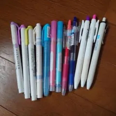 マイルドライナー、蛍光ペン、ボールペンまとめセット　12本