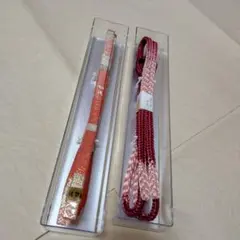 佐賀錦１本・紫とピンクの帯締め１本・２本。