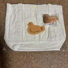 豊島屋　もこもこ刺繍入り 鳩もこトート鳩の日限定とキーホルダーのセット　未開封