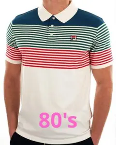 FILA 　80s　ヴィンテージ　タロスストライプ ポロシャツ　半袖
