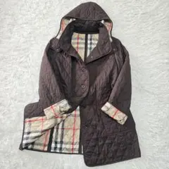 美品✨大きいサイズ 48 バーバリーロンドン ノバチェック キルティング コート